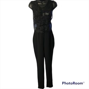 Lace and mesh body suit Large